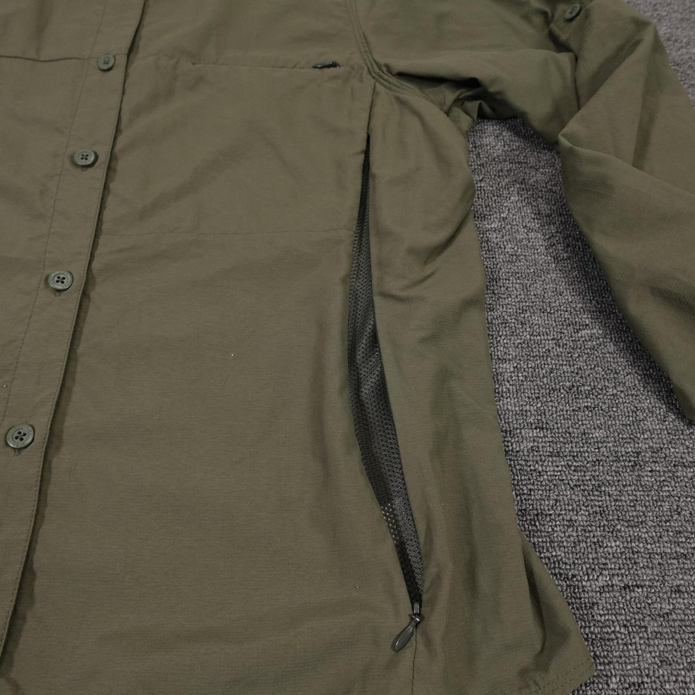 REI Shirt Womens Large Green Vented Lightweight UPF 30 Hiking Camping - Picture 6 of 10
